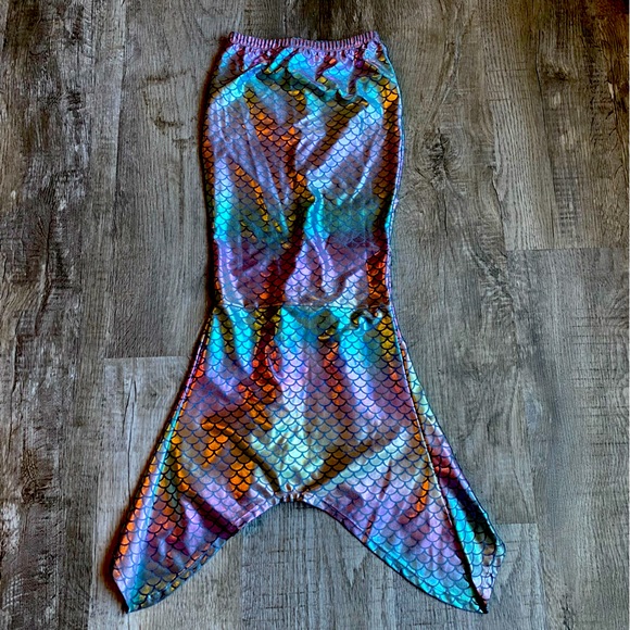 Justice Other - Justice Girls Metallic Multicolor Mermaid Tail Skirt/Swimsuit Coverup Size M.